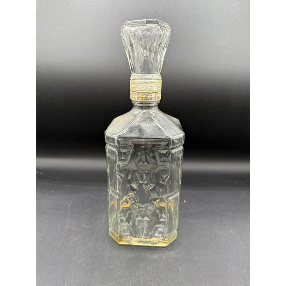 Monarch Wine MANISCHEWITZ Clear Glass 10" Decanter w/ Original Stopper - Picture 4 of 8